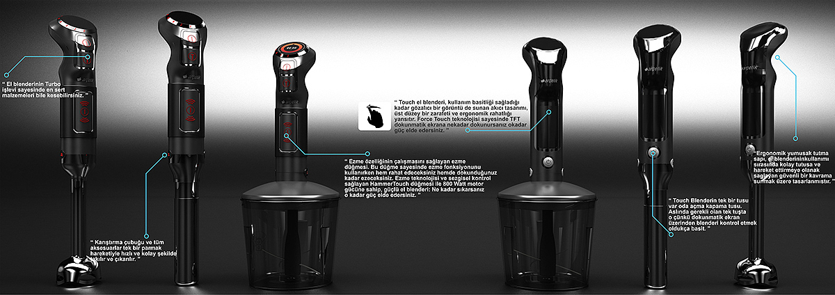 industrial design，Kitchen supplies，Electric Blender，Handheld device，Arcelic，